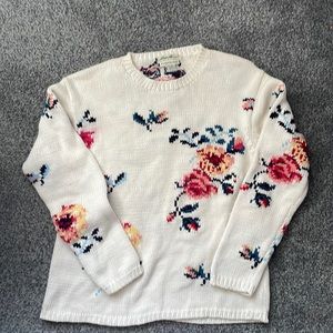 Vintage 100% Cotton Eddie Bauer Hand Knitted Sweater